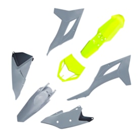 Kit Plástico Mxf 300 Ts 23/25 - 300 Rx 19/22 Biker Cinza Amarelo