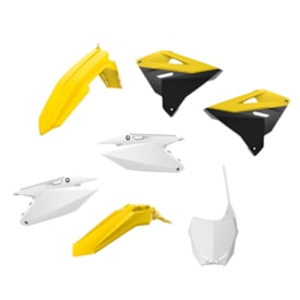 Kit Plástico Rm 125 01/08 - Rm 250 01/08 Polisport Amarelo Branco