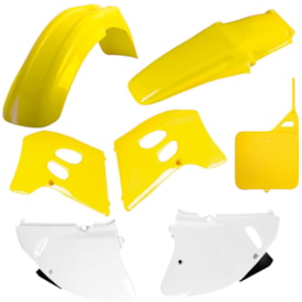 Kit Plástico Rm 125 93/95 - Rm 250 93/95 Completo Polisport Amarelo Branco