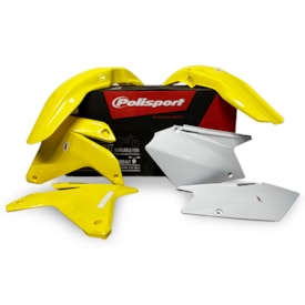 Kit Plástico Rmz 450 05/06 Polisport Amarelo Branco