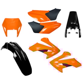 Kit Plástico Tornado Xr 250 Amx Completo Laranja Preto