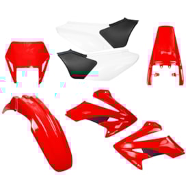 Segunda imagem do produto Kit Plástico Tornado Xr 250 Amx Completo Vermelho Branco