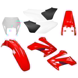 Segunda imagem do produto Kit Plástico Tornado Xr 250 Amx Completo Vermelho Branco