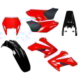 Segunda imagem do produto Kit Plástico Tornado Xr 250 Amx Completo Vermelho Preto