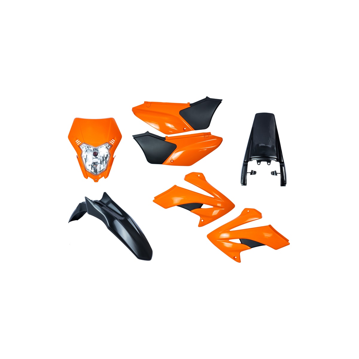Kit Plástico Tornado Xr 250 com Farol Amx Sport Preto