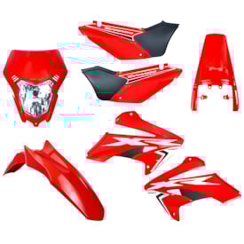 Kit Plástico Tornado Xr 250 com Farol Amx Sport Vermelho
