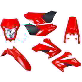 Segunda imagem do produto Kit Plástico Tornado Xr 250 com Farol Amx Sport Vermelho