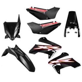 Segunda imagem do produto Kit Plástico Tornado Xr 250 com Number Frontal Amx Sport Preto