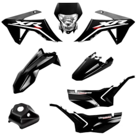 Kit Plástico Tornado Xr 250 Completo Amx Adventure Preto
