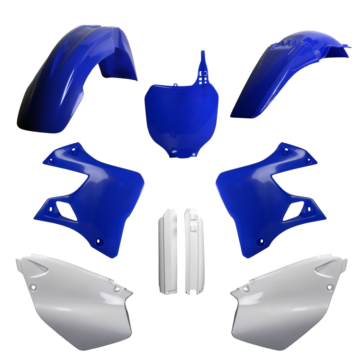 Kit Plástico Yz 125 00/01 - Yz 250 00/01 Completo Polisport Azul Branco