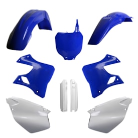 Kit Plástico Yz 125 00/01 - Yz 250 00/01 Completo Polisport Azul Branco