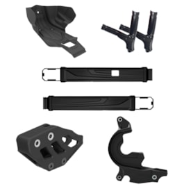 Kit Proteção Crf 230 Anker IV Motor Quadro Balança Guia Antiblock Preto