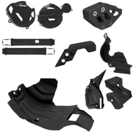 Kit Proteção Crf 250f Anker V Motor Quadro Balança Corrente Cabeçote Preto