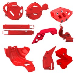 Kit Proteção Crf 250f Anker V Motor Quadro Balança Corrente Cabeçote Vermelho