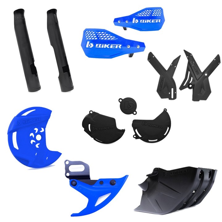 Kit Proteção Crf 250f Biker Azul Preto