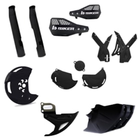 Segunda imagem do produto Kit Proteção Crf 250f Biker Preto
