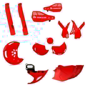 Segunda imagem do produto Kit Proteção Crf 250f Biker Vermelho