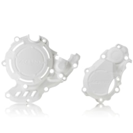 Kit Protetor Das Tampas Do Motor Ktm Sxf 250/350 16/20 - Husq Fc 250/350 16/20 Acerbis Branco