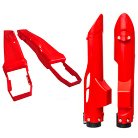 Kit Protetor de Bengala + Balança Crf 250f - Crf 300f Amx Vermelho
