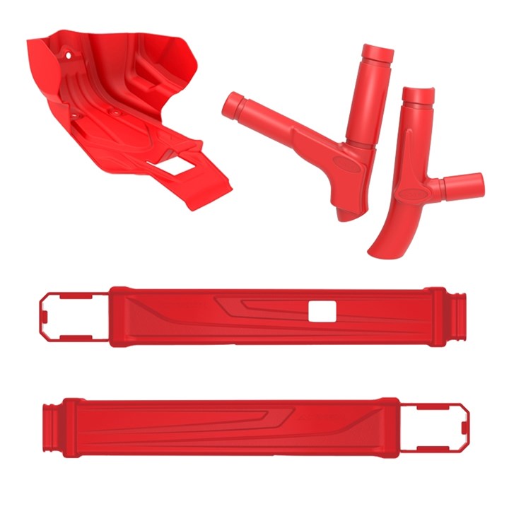 Kit Protetor De Motor / Quadro / Balança Crf 230 Anker Vermelho