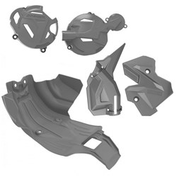 Kit Protetor de Motor / Tampas do Motor / Quadro Crf 250f Anker Cinza