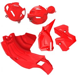 Kit Protetor de Motor / Tampas do Motor / Quadro Crf 250f Anker Vermelho