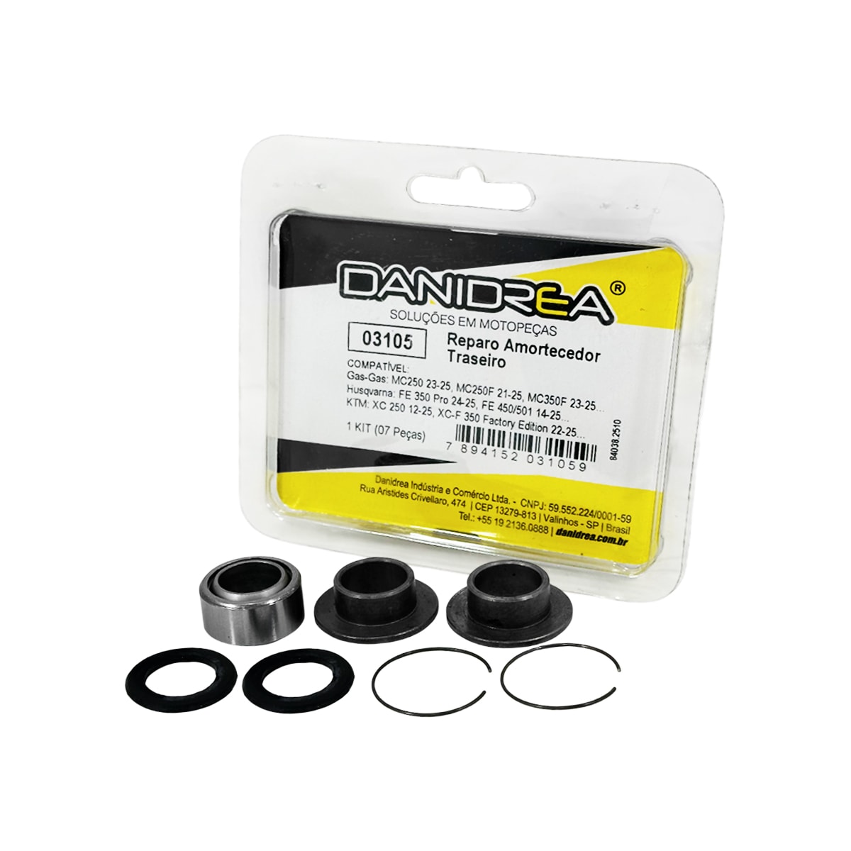 Segunda imagem do produto Kit Rolamento de Amortecedor Traseiro Ktm 125 250 300 350 450 Sx Sxf Superior Danidrea