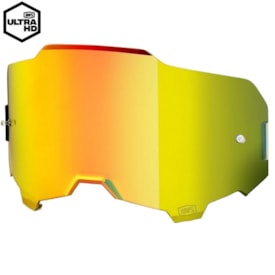 Lente Óculos 100% Armega Espelhado Dourado