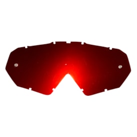 Lente Óculos Rider MX Force Espelhada Vermelho