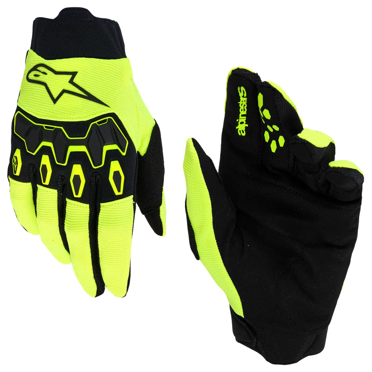 Luva Alpinestars Full Bore V2 Amarelo Fluor