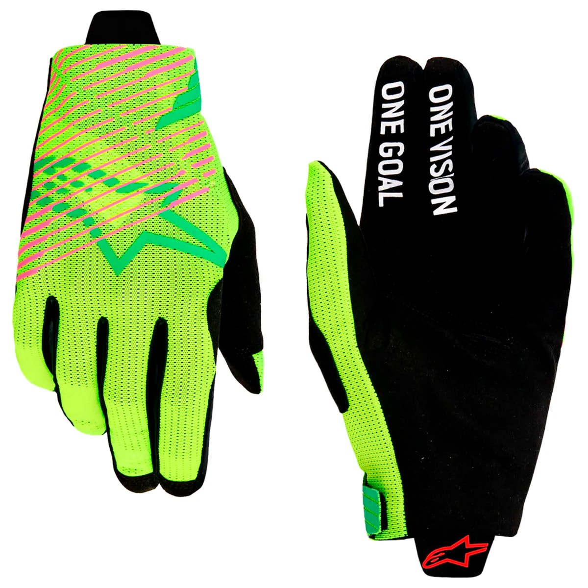 Luva Alpinestars Radar Pro Amarelo Fluor Rosa