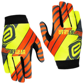 Luva Asw Race Moto Dna Laranja Cinza
