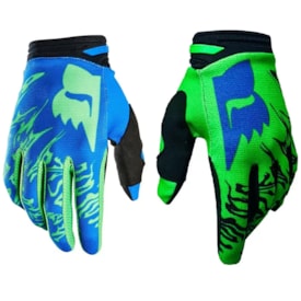 Luva Fox 180 Peril Azul Verde