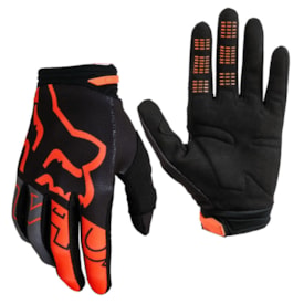 Luva Fox 180 Skew Preto Laranja