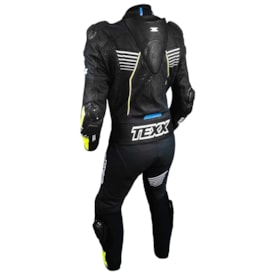 Segunda imagem do produto Macacão Texx Pista 1 Peça Preto Azul