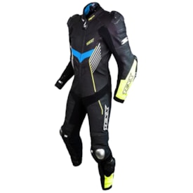 Macacão Texx Pista 1 Peça Preto Azul