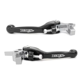 Manete Kit Husqvarna 14/22 - Sherco 15/22 Retrátil Bms Nanotech Preto Prata