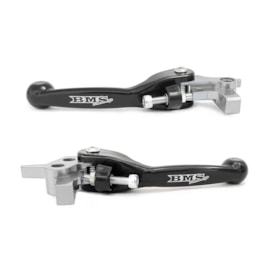 Manete Kit Klx 450 Retrátil Bms Nanotech Preto Prata