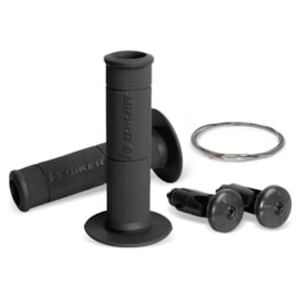 Manopla Biker Diamond Grip Preto com Acabamento Guidão