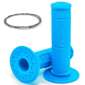 Manopla Biker Diamond Waffle Azul Neon