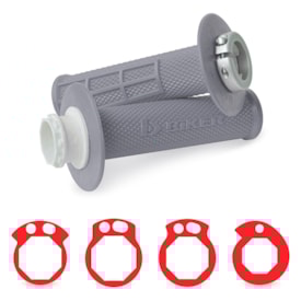 Manopla Crf 230 - Crf 250f - Tornado - Ttr 230 Lock On Biker Cinza