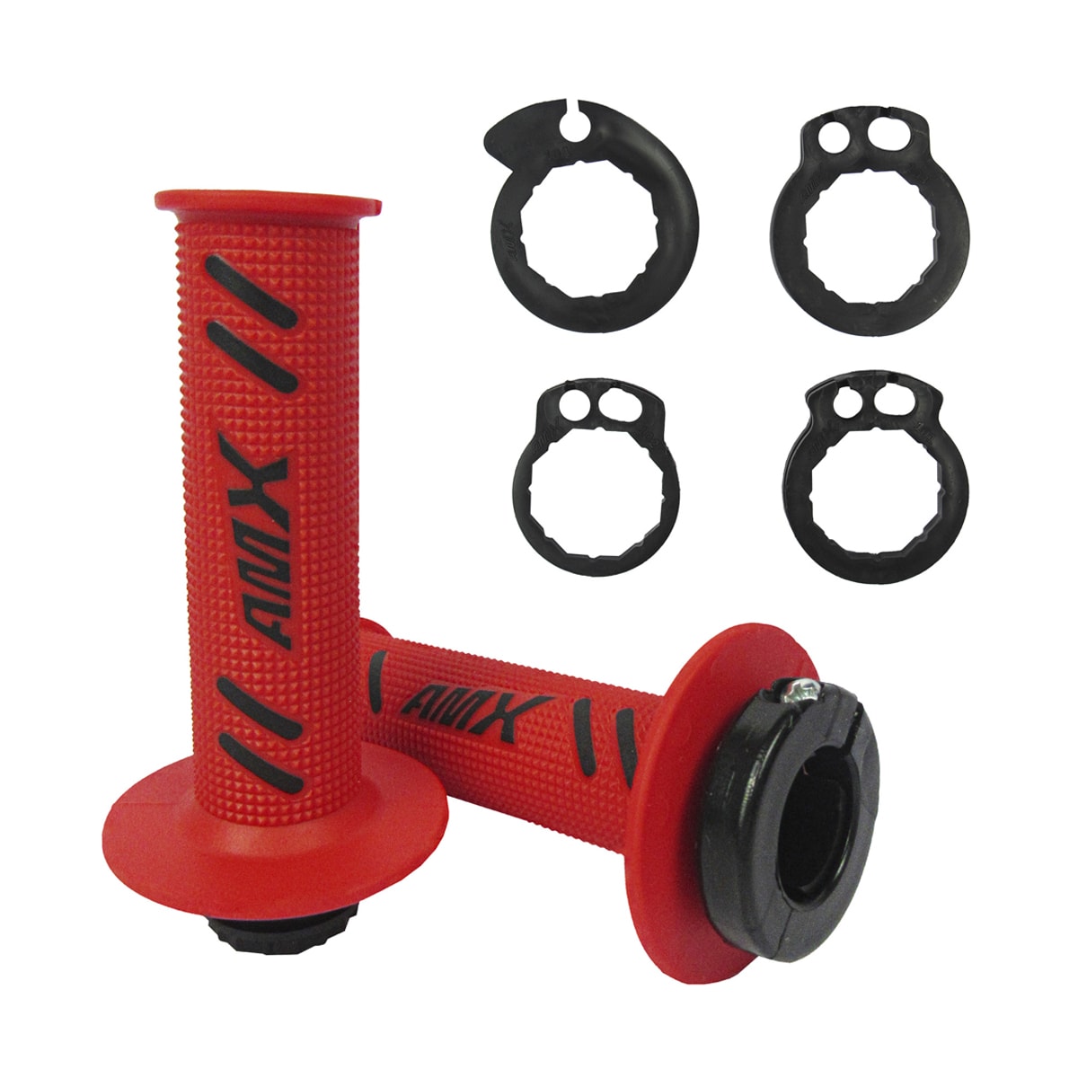 Manopla Crf 450r 02/26 - Crf 450x 05/17 Amx Lock On Pro Vermelho