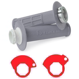 Manopla Ktm 2T - Husqvarna 2T Lock On Biker Cinza