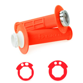 Manopla Ktm 4T - Husqvarna 4T Lock On Biker Laranja Fluor