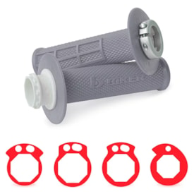 Manopla para Motos Nacionais Biker Lock On Cinza