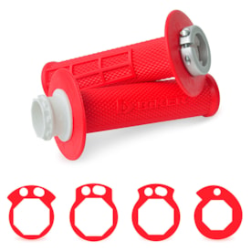Manopla para Motos Nacionais Biker Lock On Vermelho