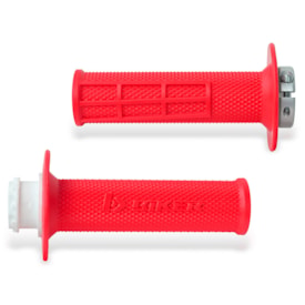 Segunda imagem do produto Manopla para Motos Nacionais Biker Lock On Vermelho