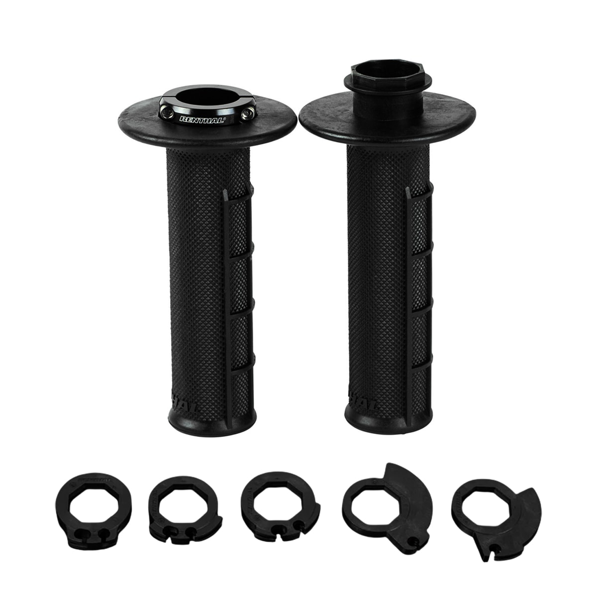 Segunda imagem do produto Manopla Renthal Lock-On MX R-Works Ultratacky Half Waffle Preto