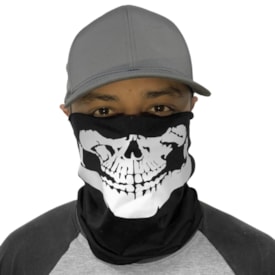 Mascara Protetor de Pescoço Tubo Flex Caveira