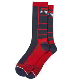 Meia Fox Splitter Crew Vermelho